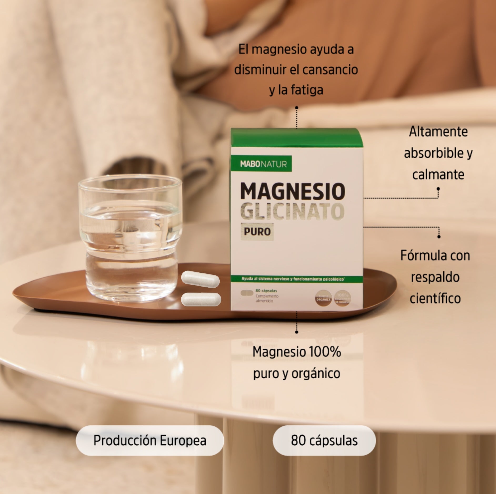 Glicinato de magnesio (bisglicinato)- 300 mg